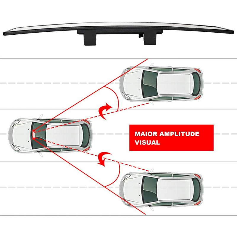 Retrovisor Panorâmico UltraVision™ + Retrovisores Auxiliares Externos