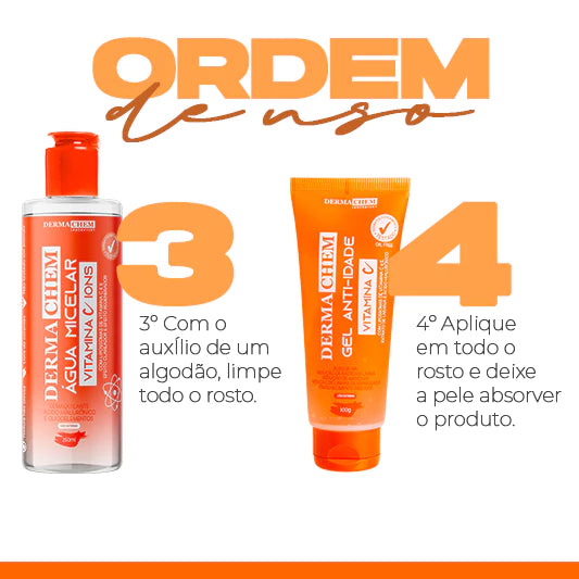 Kit Dermachem: 5 Passos para uma Pele mais Jovem - Últimas Unidades🔥